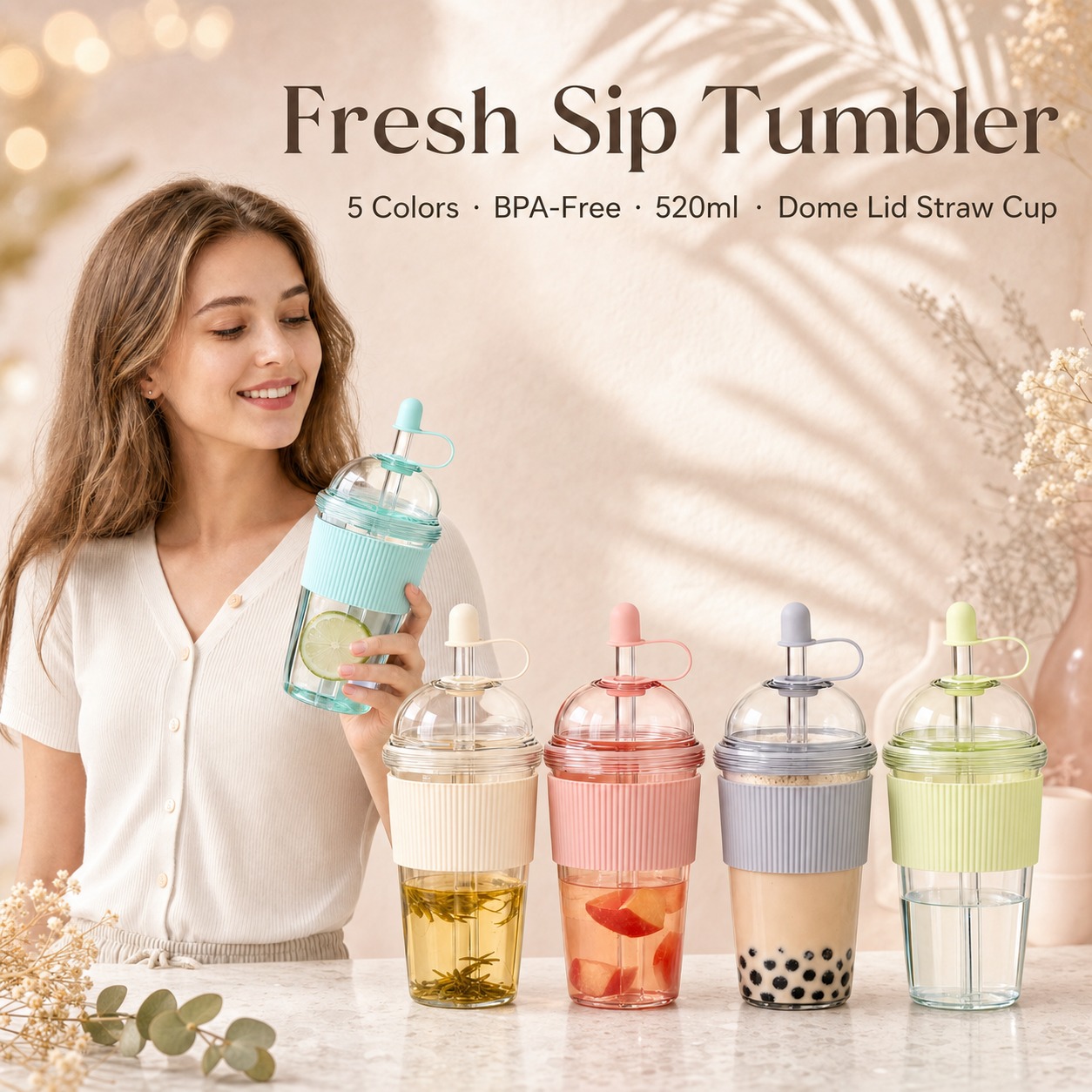 Coffee Jelly Tea - 1 шт. 520 мл Портативная пластиковая