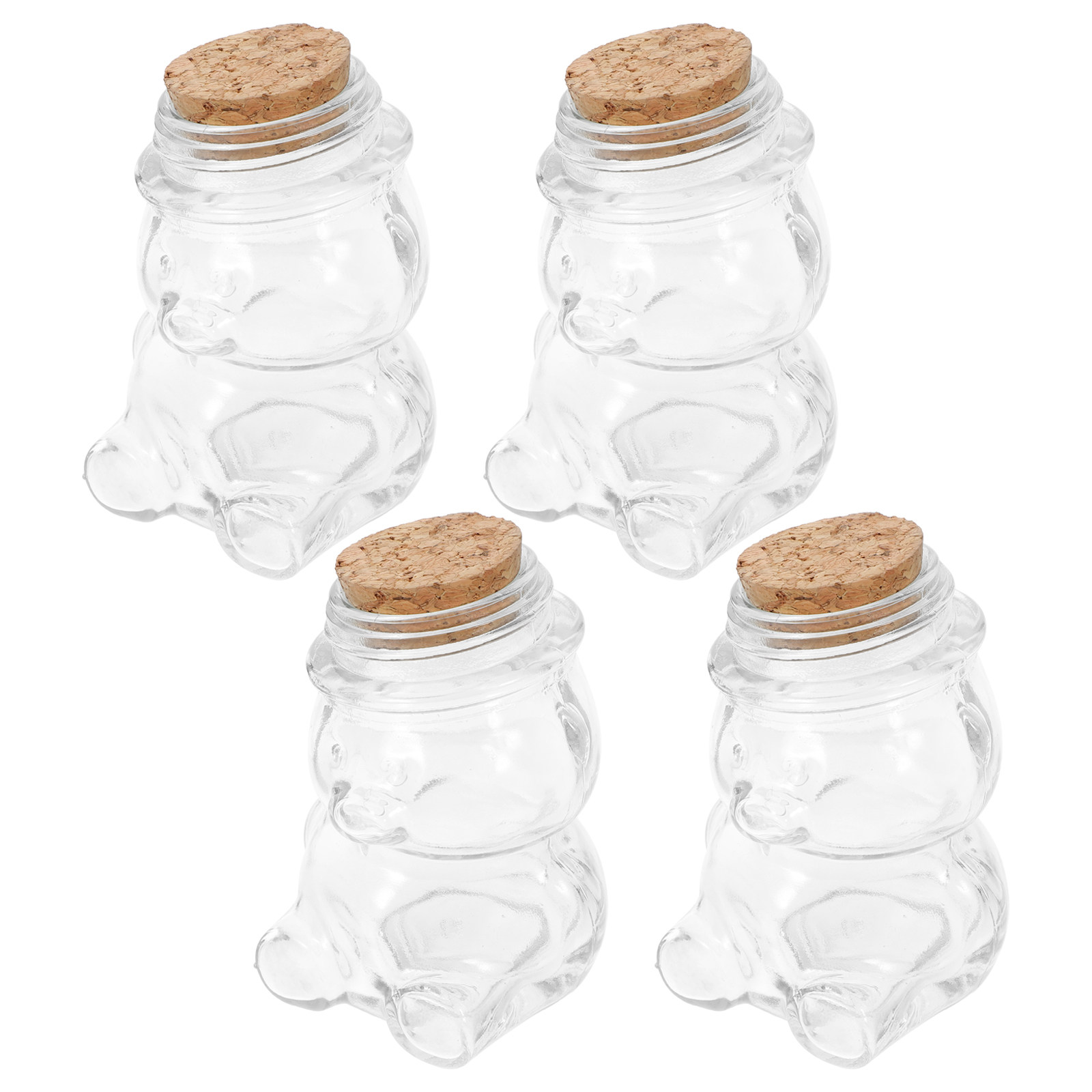 Coffee Tea Sugar Set - Набор из 4 стеклянных банок для