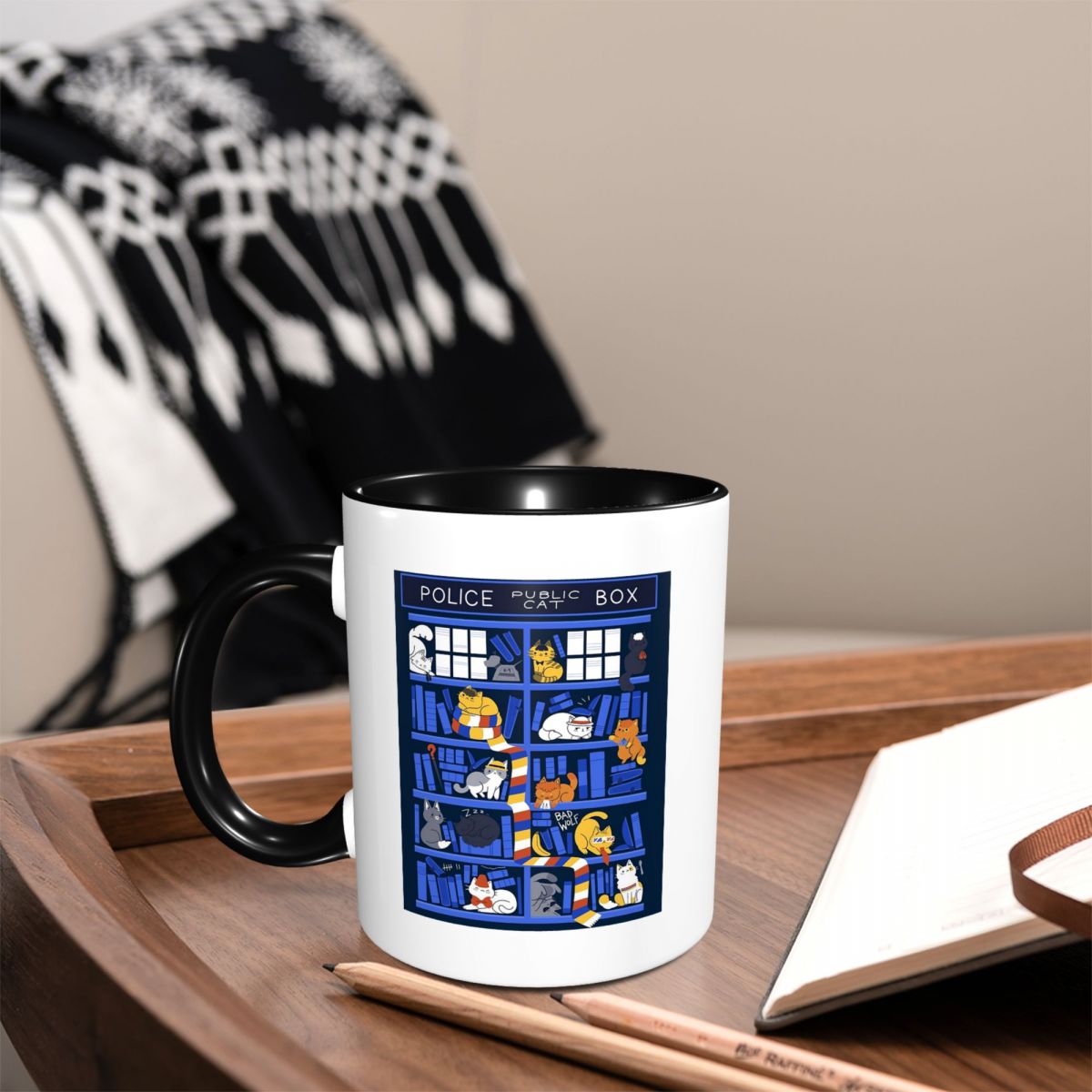 Coffee Tea Library - Забавная керамическая кружка Library Box Who