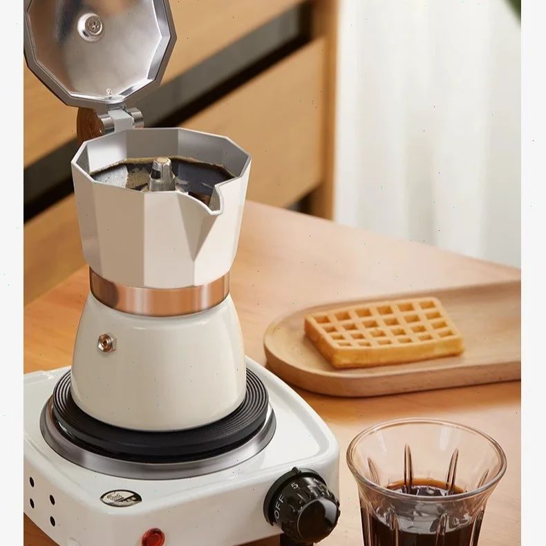 Moka Pot Stove - Мока-горшок с круглым дном, одинарный клапан,