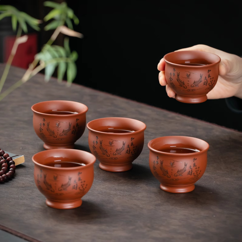 Китайская фиолетовая глиняная  – обзор и цена Coffee Tea Sugar Set