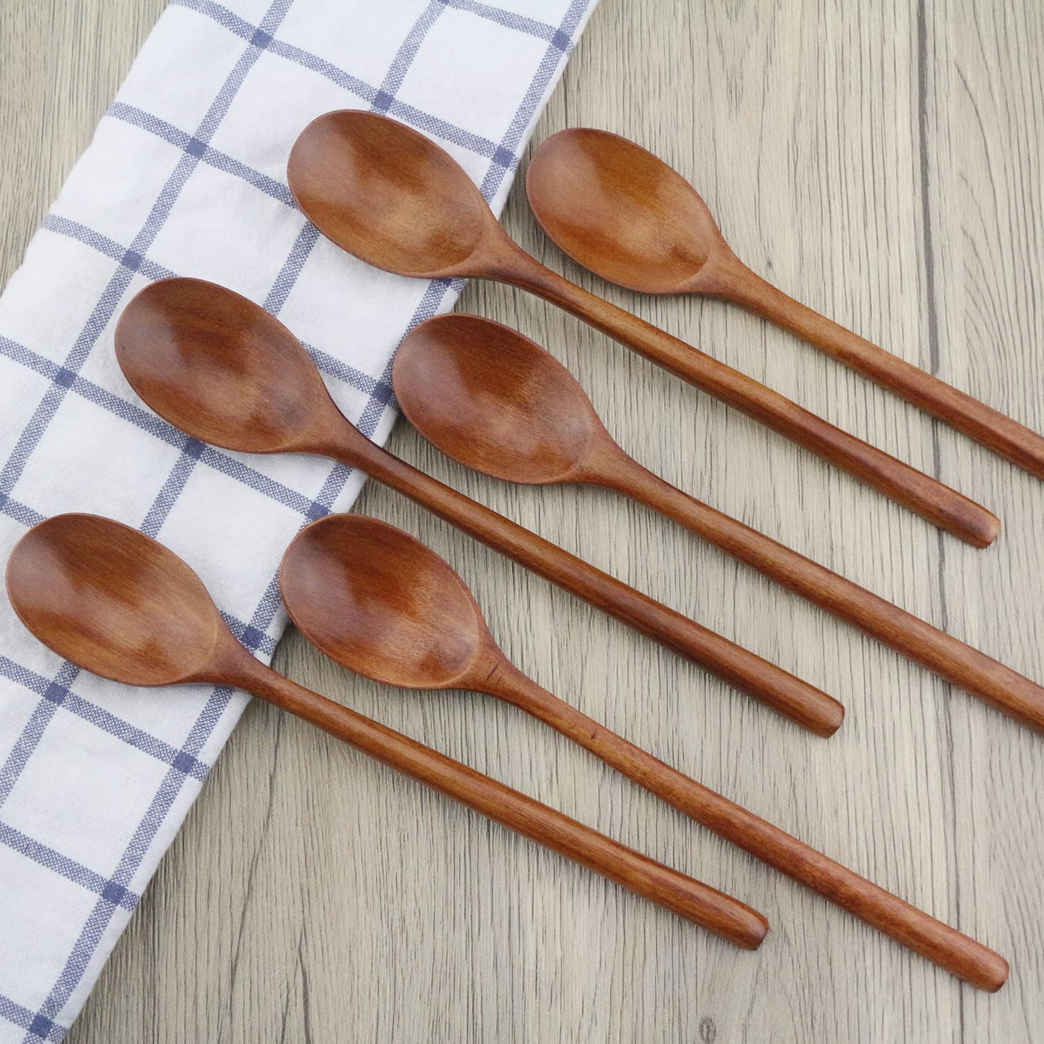 6 шт. деревянная ложка, посуда – обзор и цена Tea Coffee Utensils