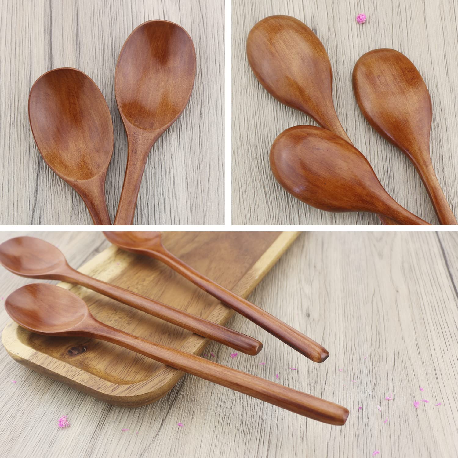 6 шт. деревянная ложка, посуда – обзор и цена Tea Coffee Utensils