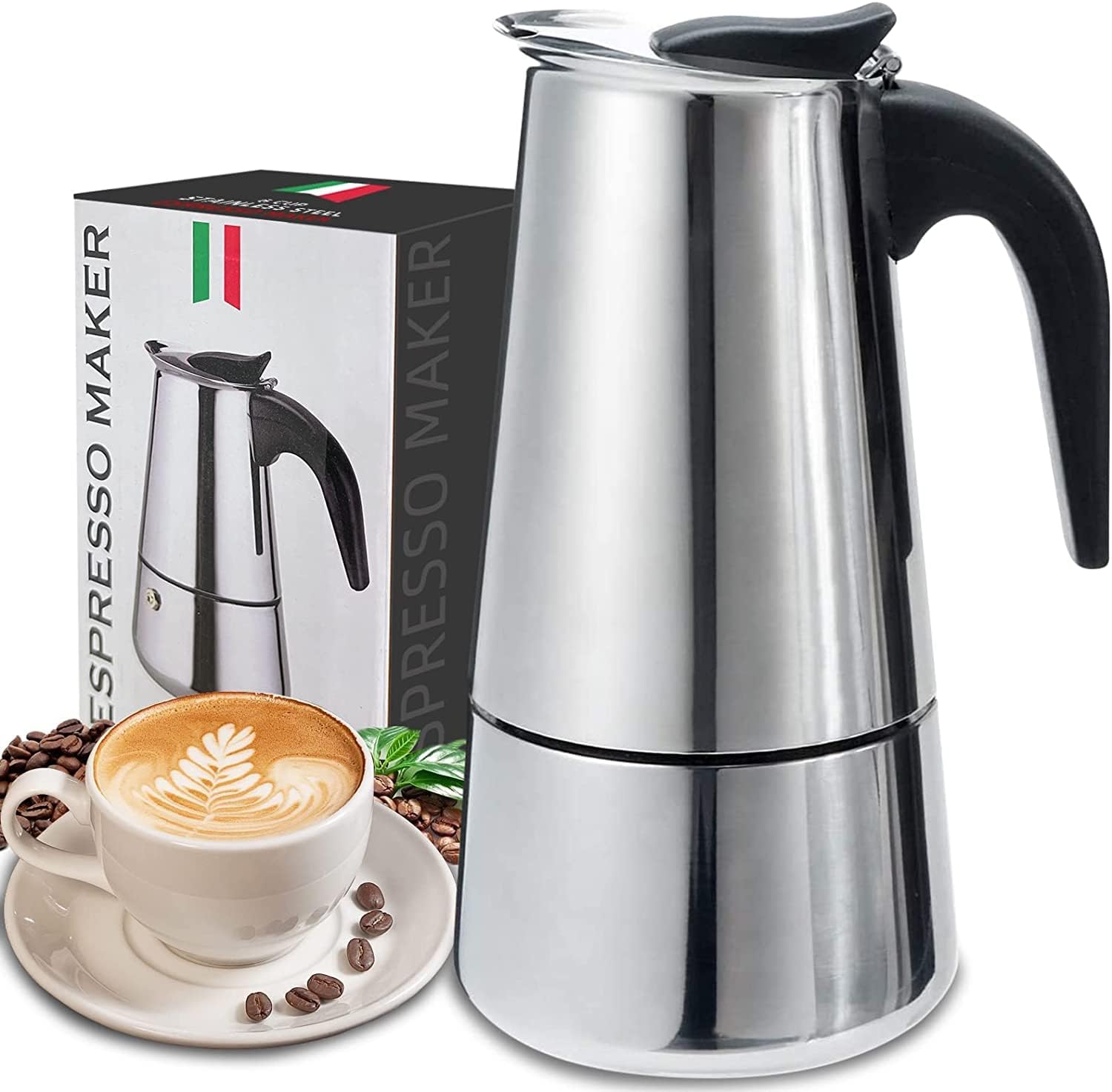 4/6/9 чашек Moka Pot Caffe Mac – обзор и цена Moka Pot Stove
