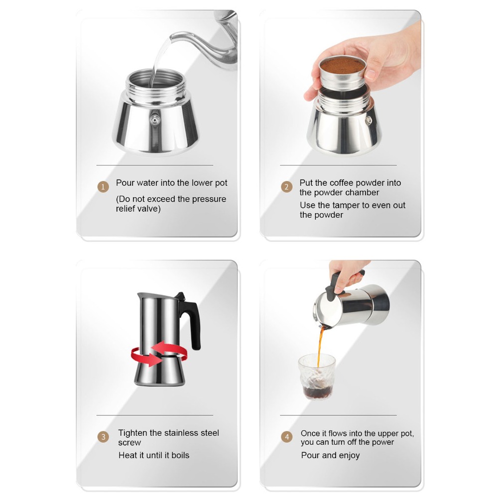 Кофеварка Мока из нержавеющей  – обзор и цена Moka Pot Stove